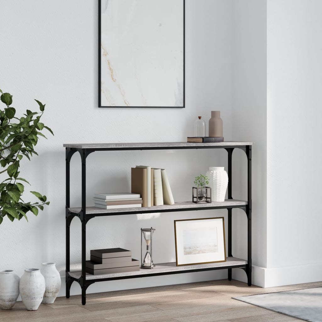 Konzolni stol boja hrasta 100 x 22,5 x 75 cm konstruirano drvo