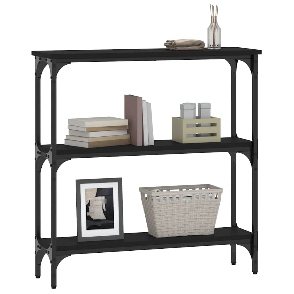 Konzolni stol crni 75 x 22,5 x 75 cm od konstruiranog drva