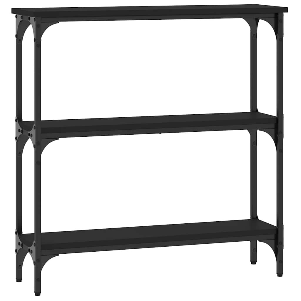 Konzolni stol crni 75 x 22,5 x 75 cm od konstruiranog drva