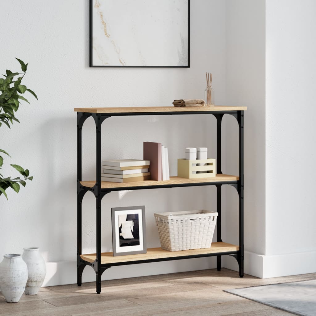 Konzolni stolić Sonoma hrast 75x22,5x75 cm Konstruirano drvo