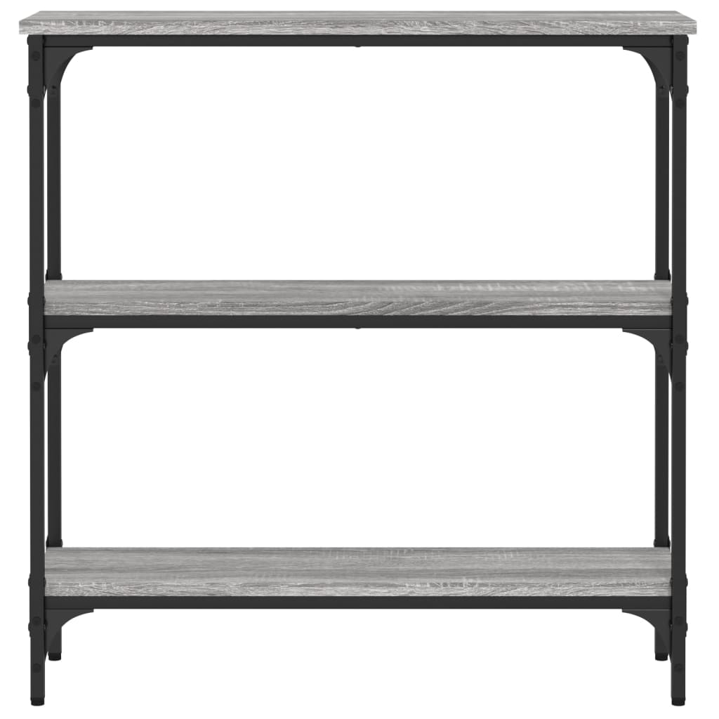 Konzolni stol siva boja hrasta 75x22,5x75 cm konstruirano drvo