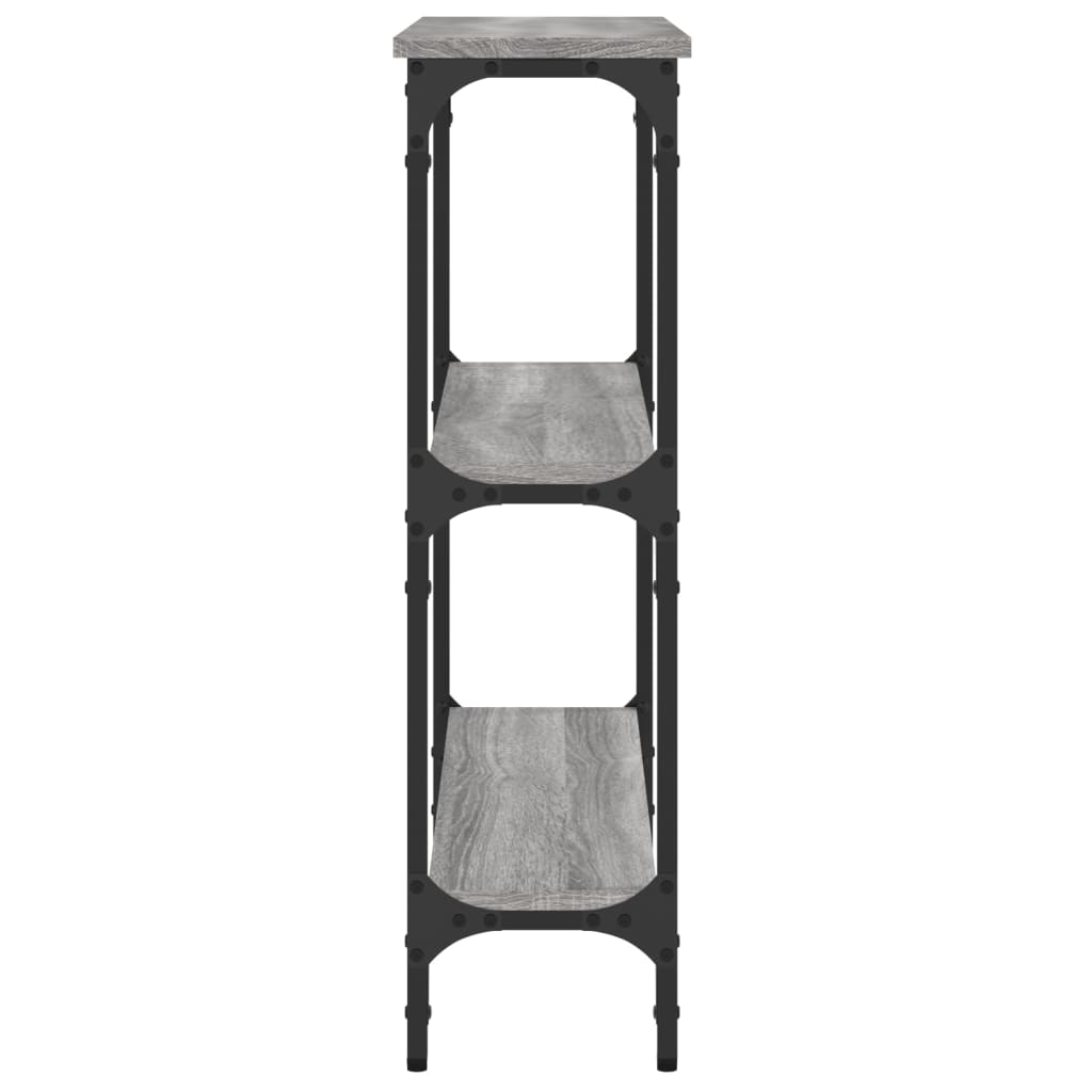 Konzolni stol siva boja hrasta 75x22,5x75 cm konstruirano drvo