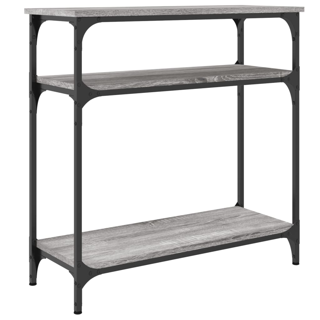 Konzolni stol siva boja hrasta 75x29x75 cm konstruirano drvo