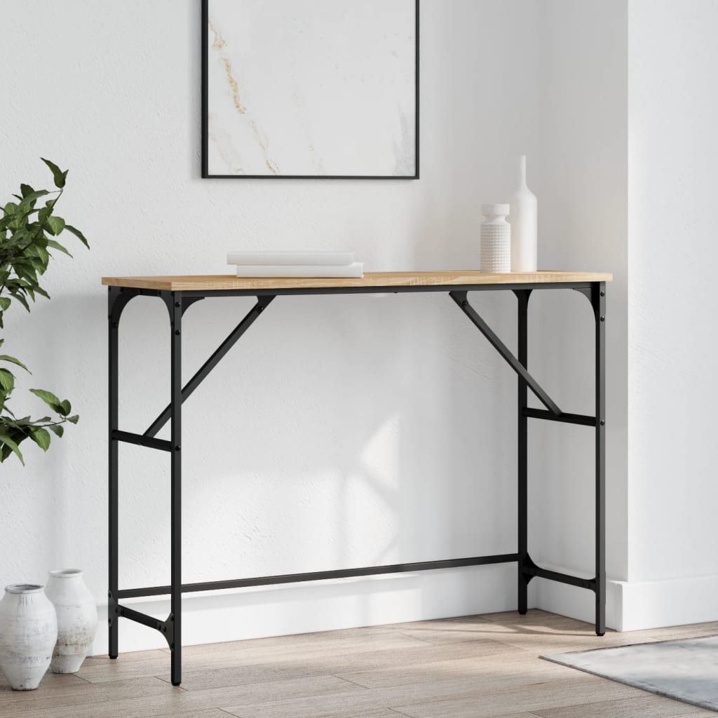 Konzolni stol boja hrasta sonome 100x32x75 cm konstruirano drvo