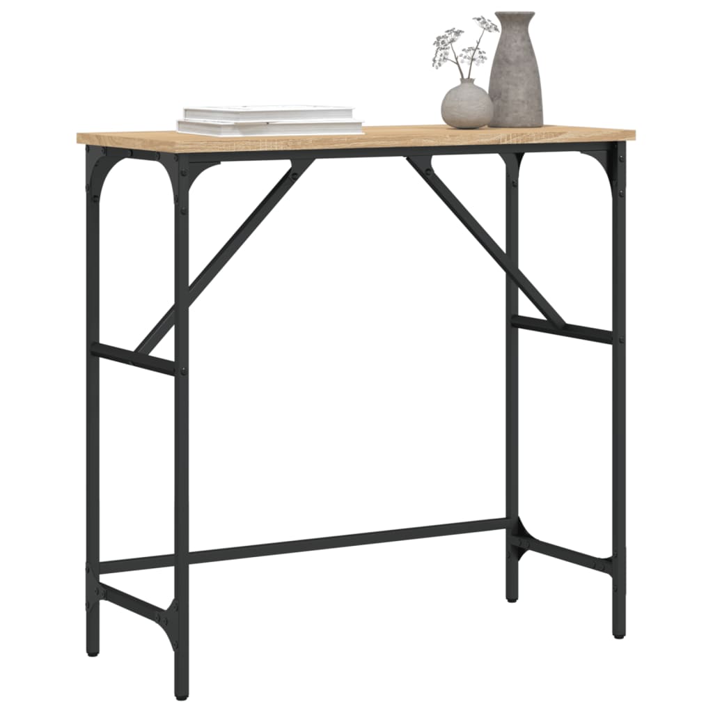 Konzolni stol boja hrasta 75 x 32 x 75 cm konstruirano drvo