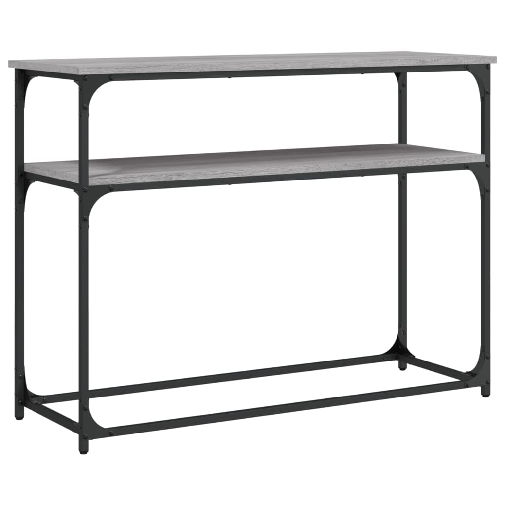 Konzolni stol siva boja hrasta 100x35,5x75 cm konstruirano drvo