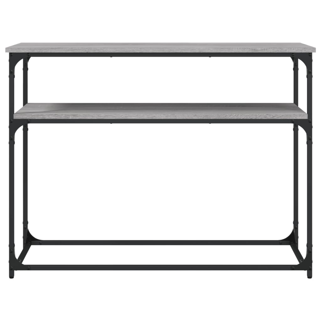 Konzolni stol siva boja hrasta 100x35,5x75 cm konstruirano drvo