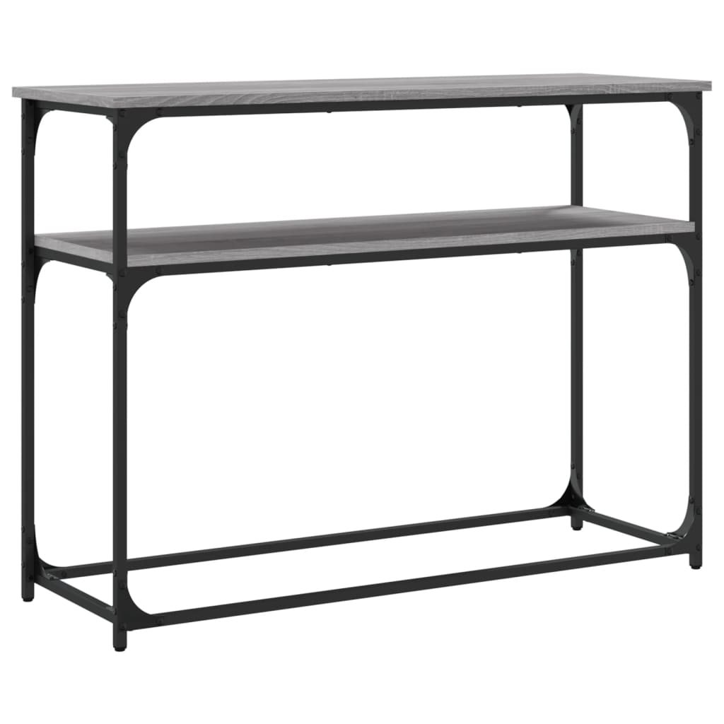 Konzolni stol siva boja hrasta 100x35,5x75 cm konstruirano drvo