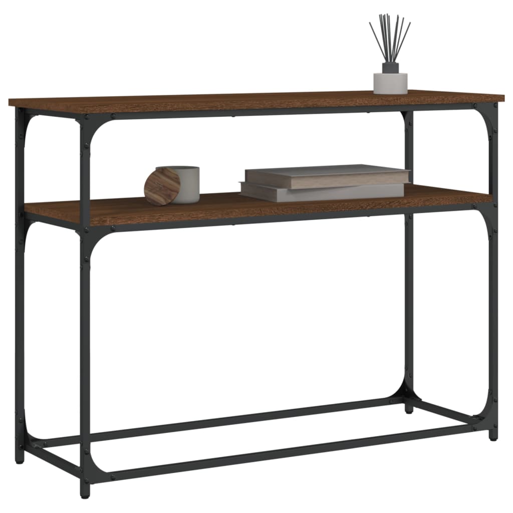 Konzolni stol boja hrasta 100 x 35,5 x 75 cm konstruirano drvo