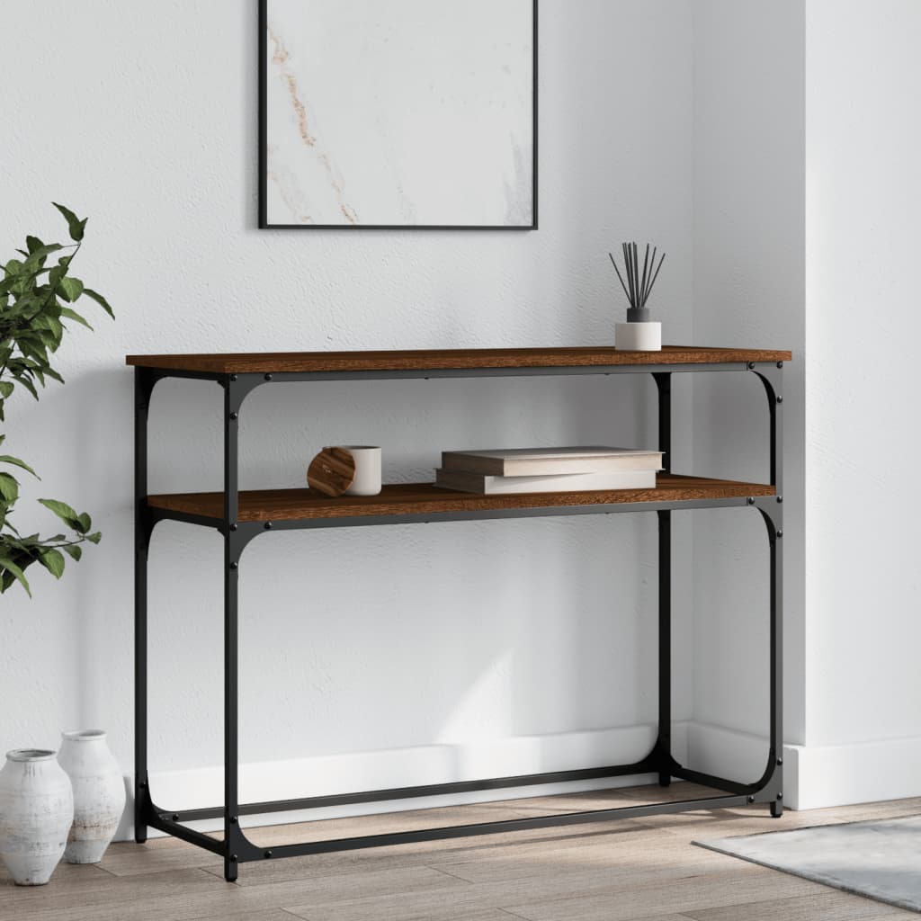 Konzolni stol boja hrasta 100 x 35,5 x 75 cm konstruirano drvo