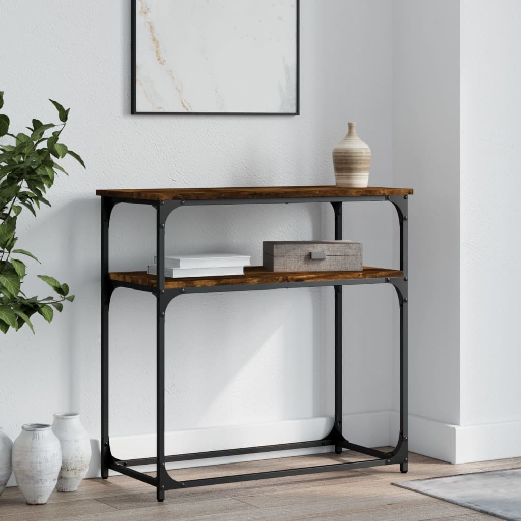 Konzolni stol boja hrasta 75 x 35,5 x 75 cm konstruirano drvo