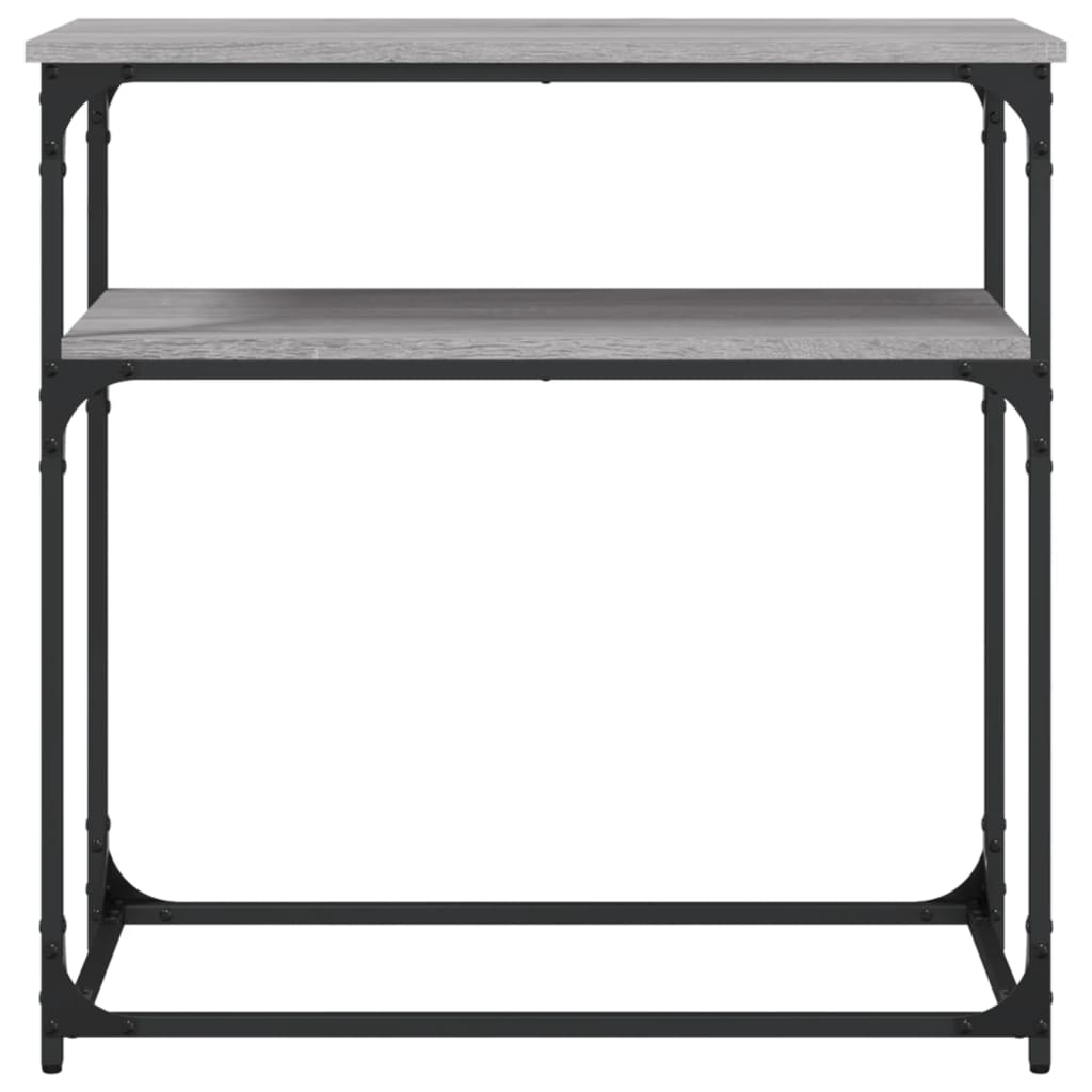 Konzolni stol siva boja hrasta 75x35,5x75 cm konstruirano drvo