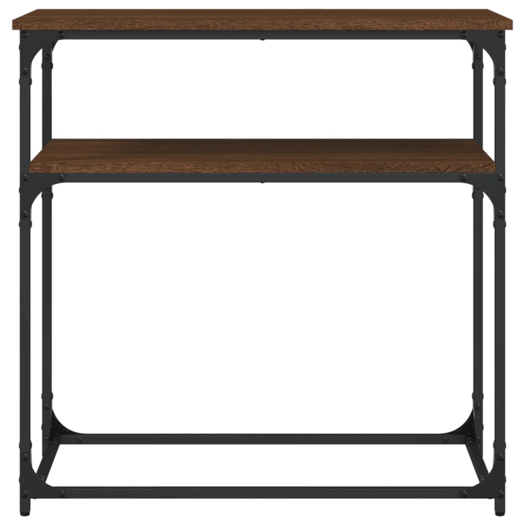 Konzolni stol smeđa boja hrasta 75x35,5x75 cm konstruirano drvo