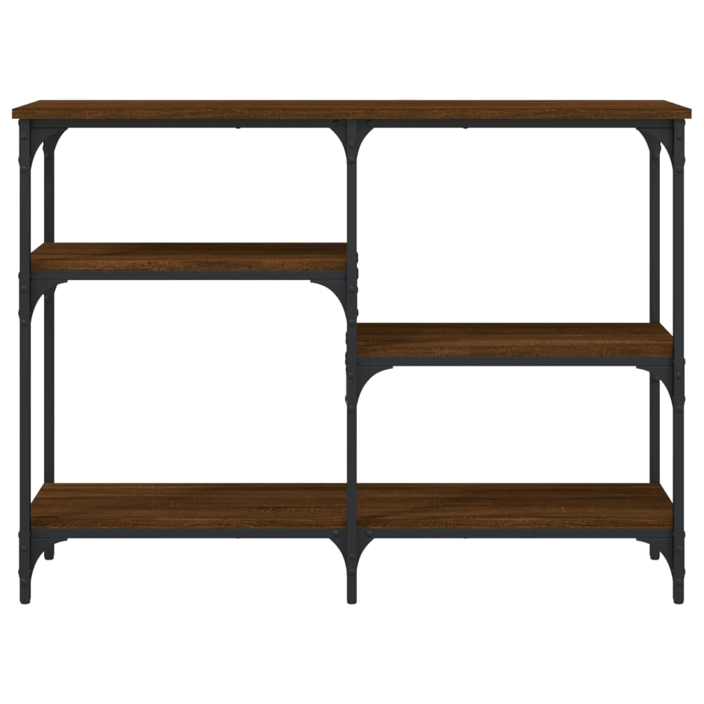 Konzolni stol boja smeđeg hrasta 102x29x75 cm konstruirano drvo