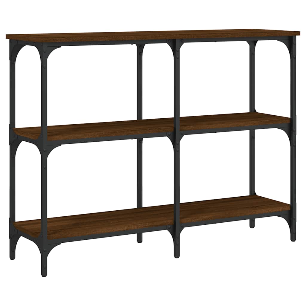 Konzolni stol boja smeđeg hrasta 100x29x75 cm konstruirano drvo