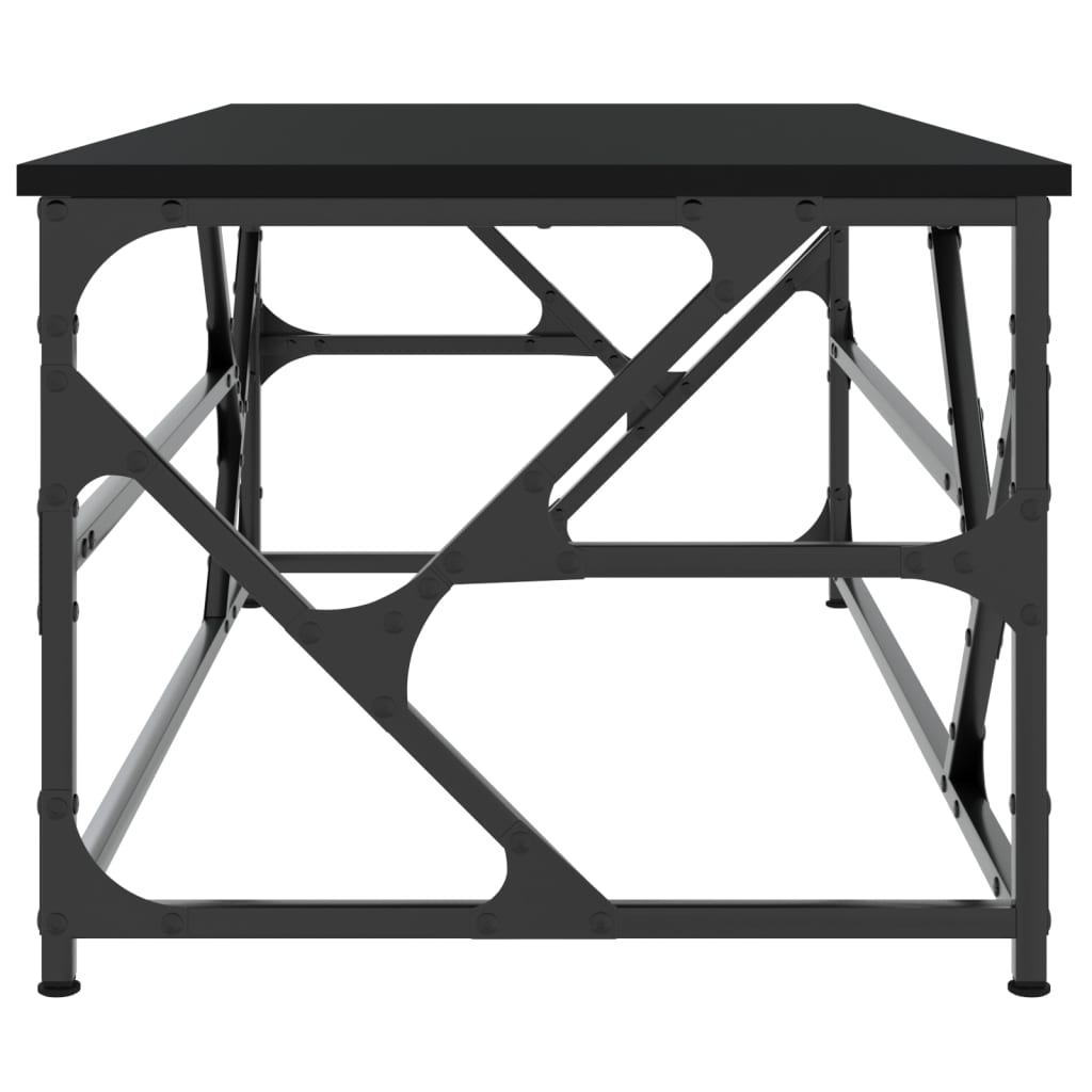 Stolić za kavu crni 100 x 50 x 40 cm konstruirano drvo