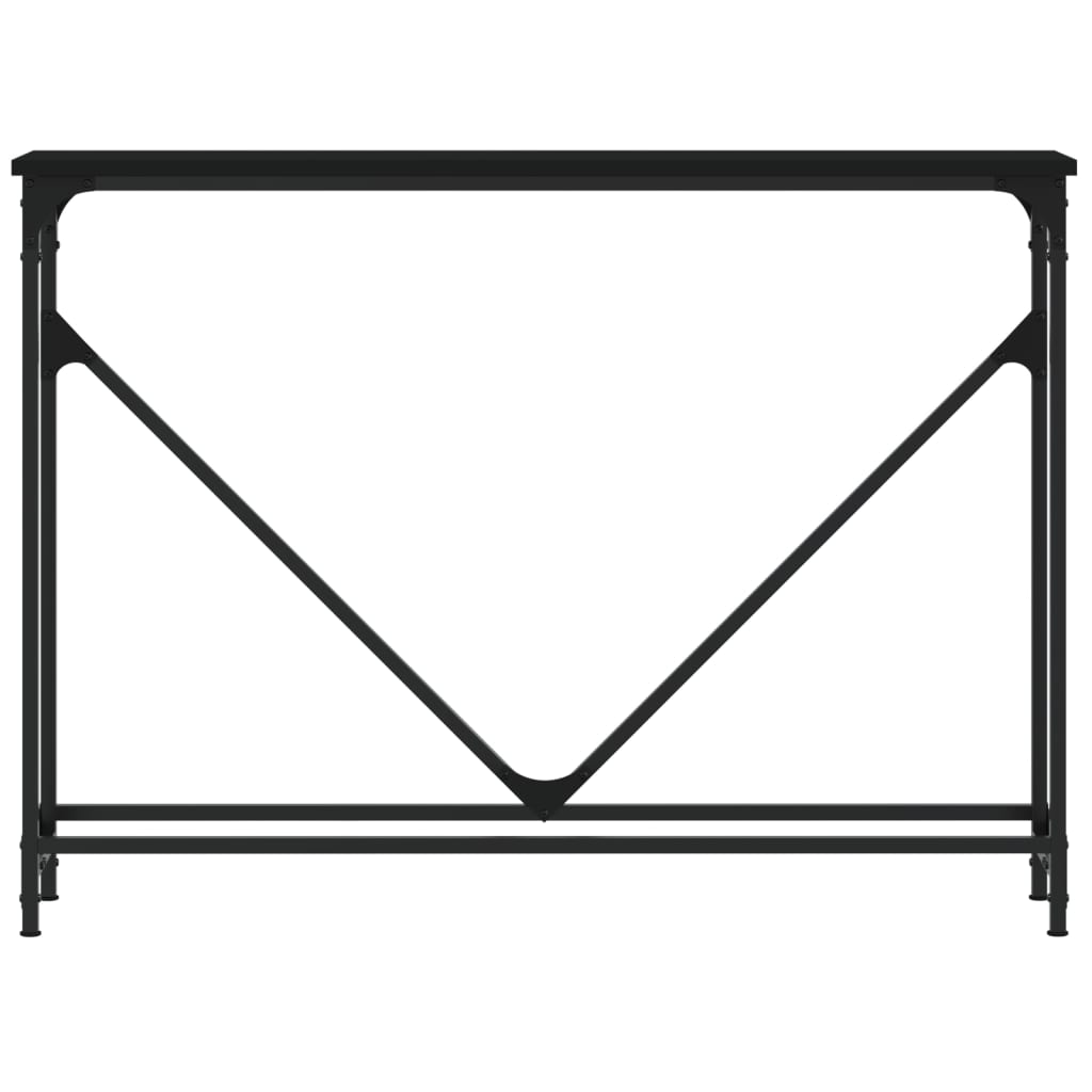 Konzolni stol crni 102 x 22,5 x 75 cm od konstruiranog drva