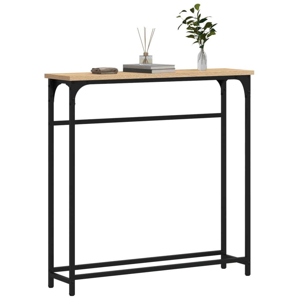 Konzolni stolić Sonoma hrast 75x19,5x75 cm Konstruirano drvo