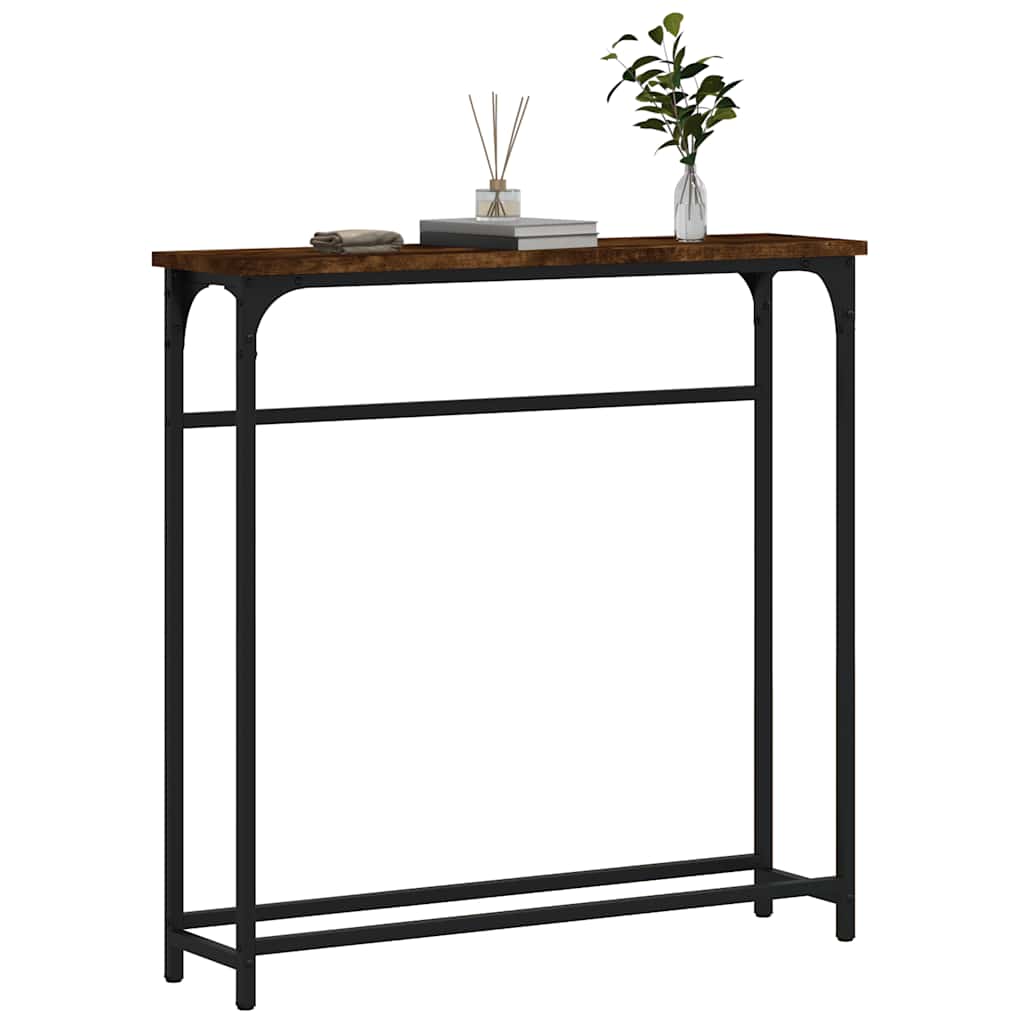 Konzolni stol boja hrasta 75 x 19,5 x 75 cm konstruirano drvo