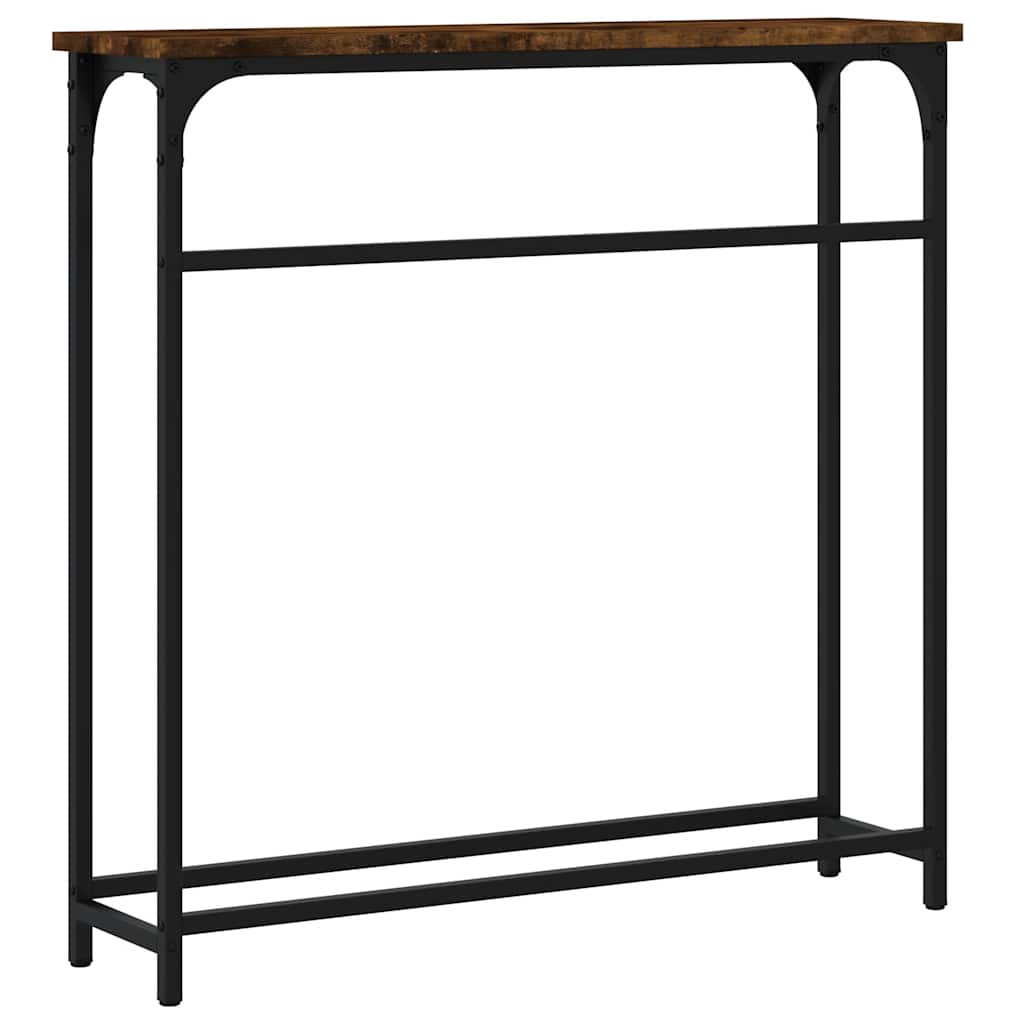 Konzolni stol boja hrasta 75 x 19,5 x 75 cm konstruirano drvo