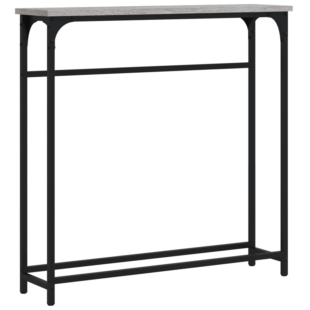 Konzolni stol siva boja hrasta 75x19,5x75 cm konstruirano drvo