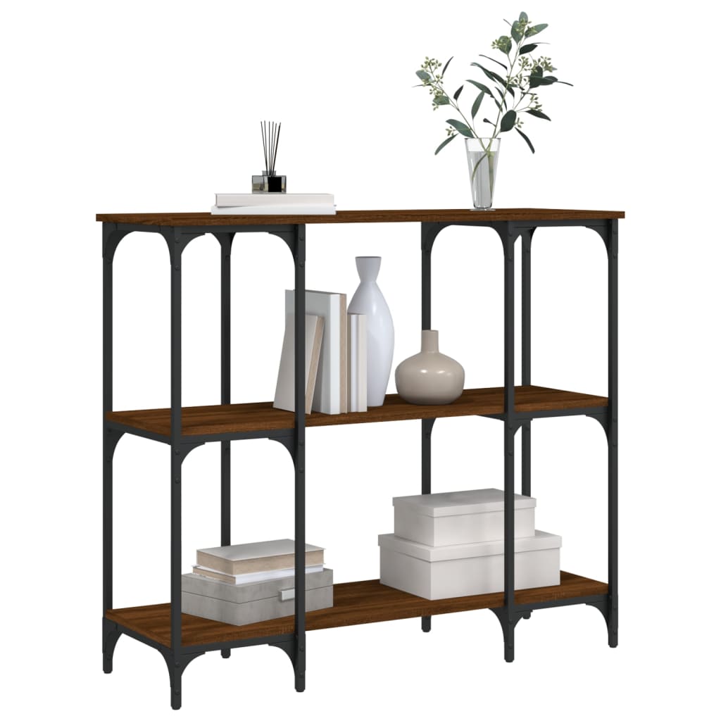 Konzolni stol smeđa boja hrasta 102x35x90 cm konstruirano drvo