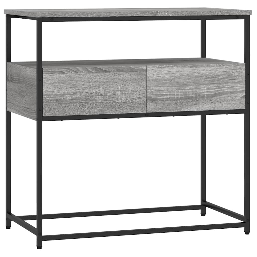 Konzolni stol siva boja hrasta 75x40x75 cm konstruirano drvo