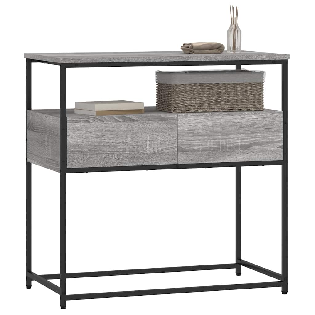 Konzolni stol siva boja hrasta 75x40x75 cm konstruirano drvo