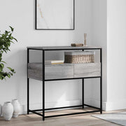 Konzolni stol siva boja hrasta 75x40x75 cm konstruirano drvo