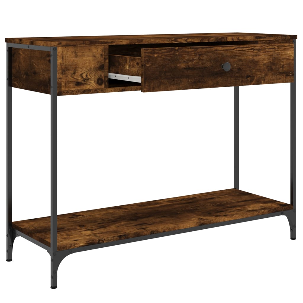 Konzolni stol boja hrasta 100 x 34,5 x 75 cm konstruirano drvo