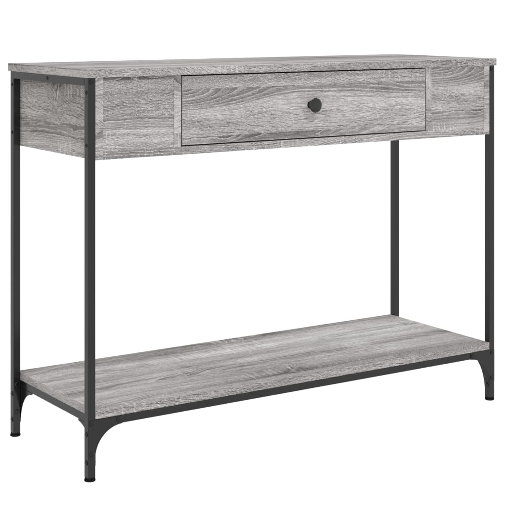 Konzolni stol siva boja hrasta 100x34,5x75 cm konstruirano drvo
