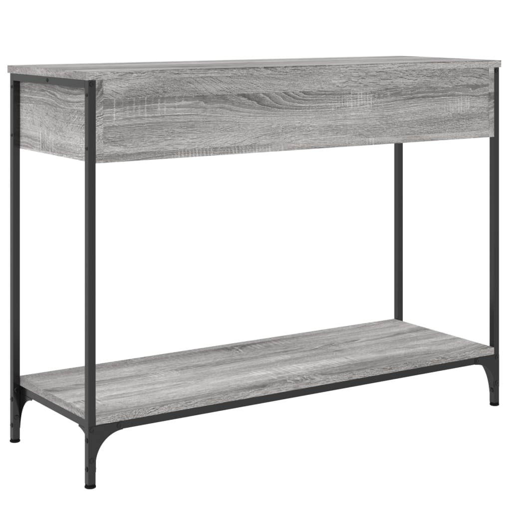 Konzolni stol siva boja hrasta 100x34,5x75 cm konstruirano drvo
