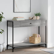 Konzolni stol siva boja hrasta 100x34,5x75 cm konstruirano drvo