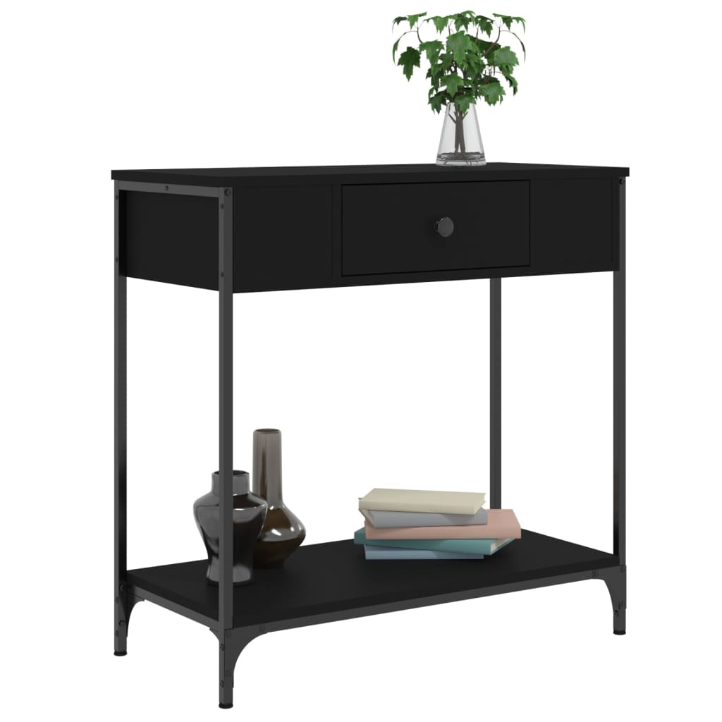 Konzolni stol crni 75 x 34,5 x 75 cm od konstruiranog drva