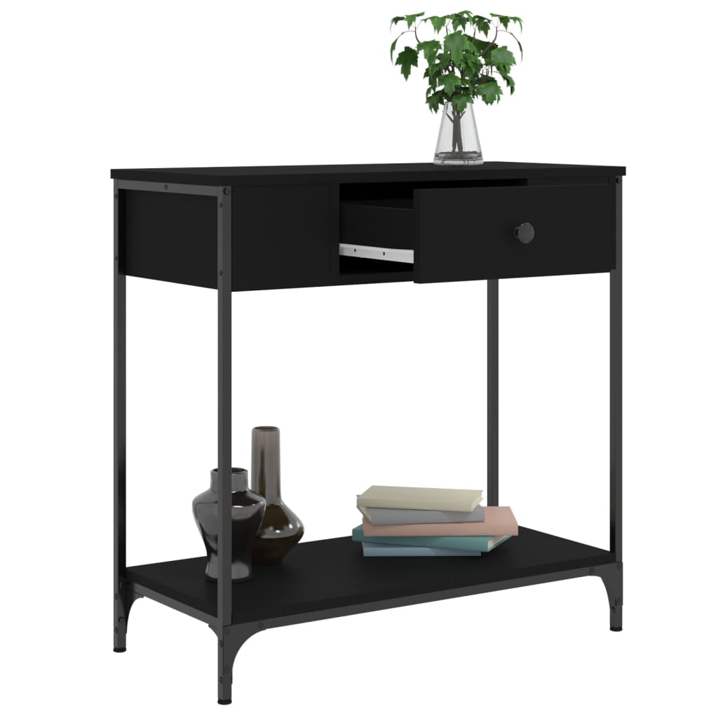 Konzolni stol crni 75 x 34,5 x 75 cm od konstruiranog drva