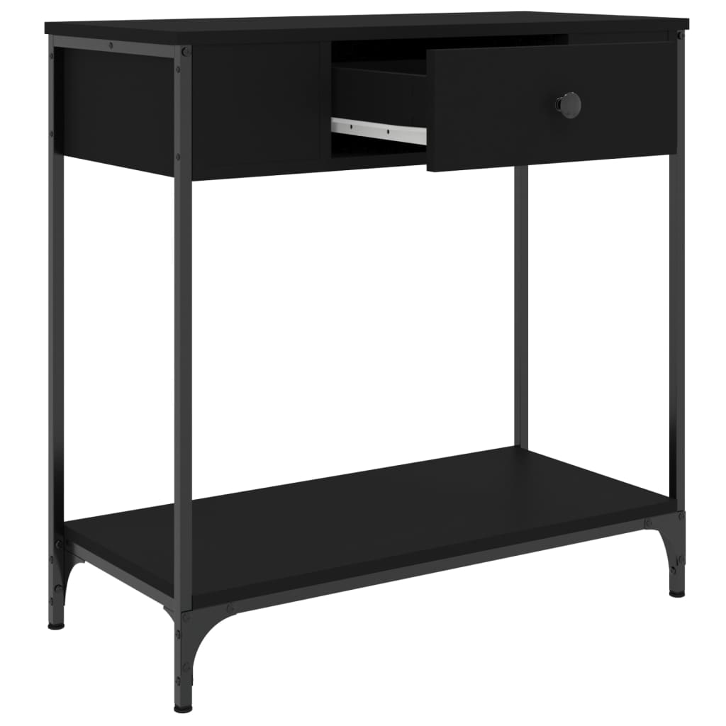 Konzolni stol crni 75 x 34,5 x 75 cm od konstruiranog drva