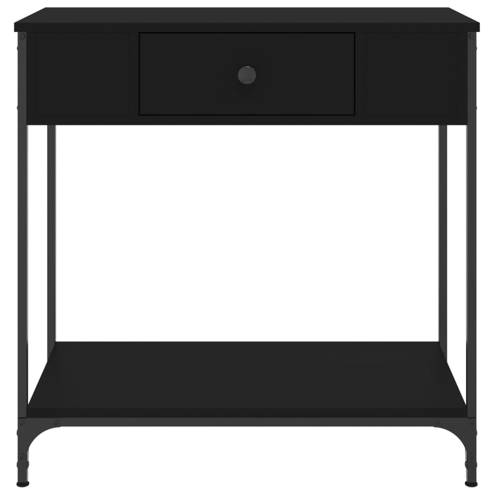 Konzolni stol crni 75 x 34,5 x 75 cm od konstruiranog drva