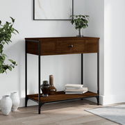 Konzolni stol smeđa boja hrasta 75x34,5x75 cm konstruirano drvo