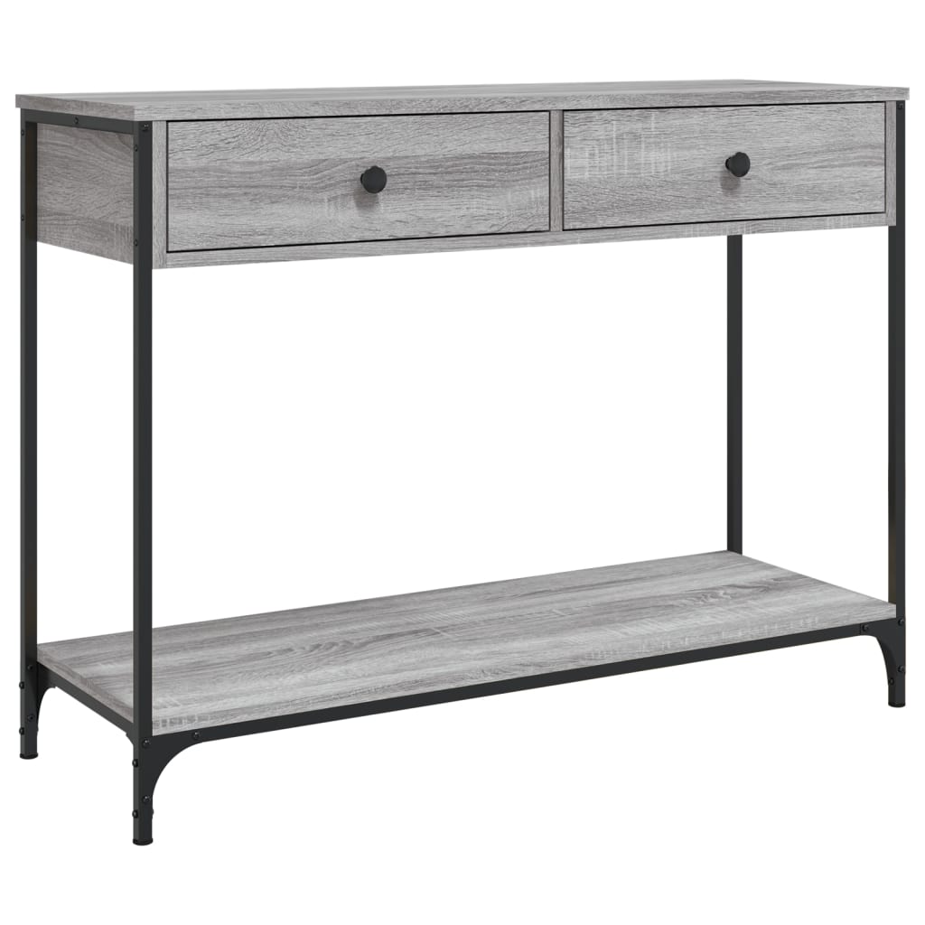 Konzolni stol siva boja hrasta 100x34,5x75 cm konstruirano drvo