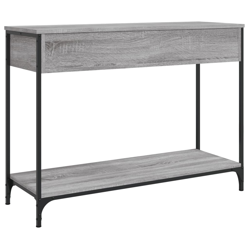 Konzolni stol siva boja hrasta 100x34,5x75 cm konstruirano drvo