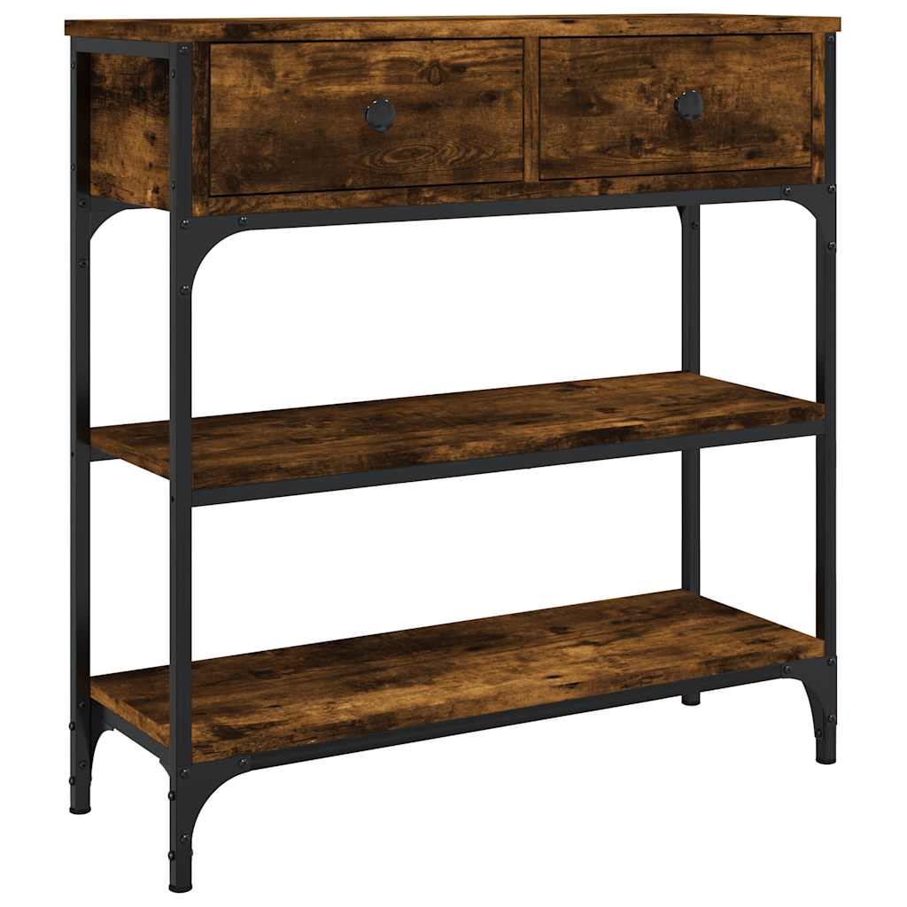 Konzolni stol boja hrasta 72,5 x 25 x 75 cm konstruirano drvo