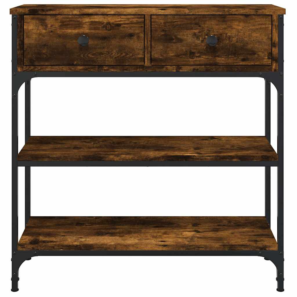 Konzolni stol boja hrasta 72,5 x 25 x 75 cm konstruirano drvo