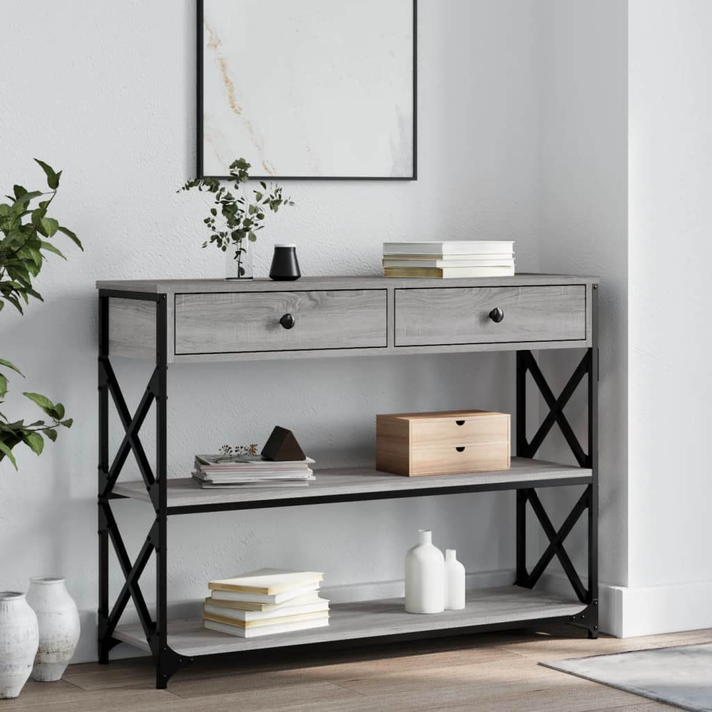 Konzolni stol boja hrasta sonome 100x28x75 cm konstruirano drvo
