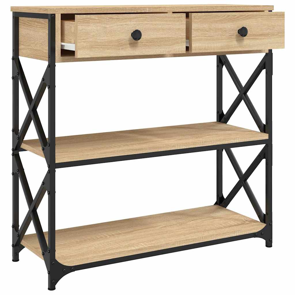 Konzolni stol boja hrasta sonome 75x28x75 cm konstruirano drvo