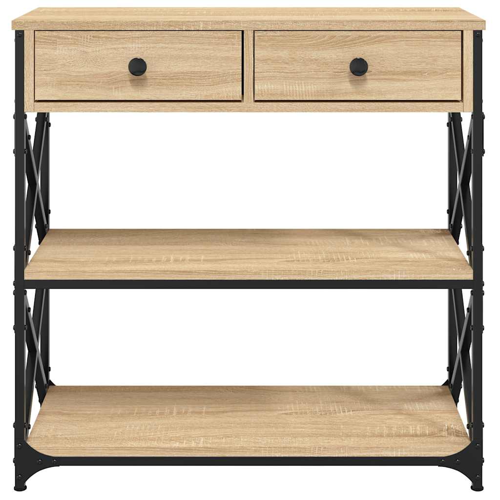 Konzolni stol boja hrasta sonome 75x28x75 cm konstruirano drvo