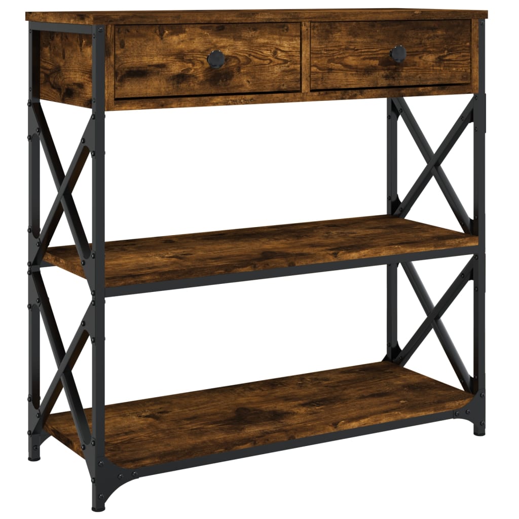 Konzolni stol boja hrasta 75 x 28 x 75 cm konstruirano drvo