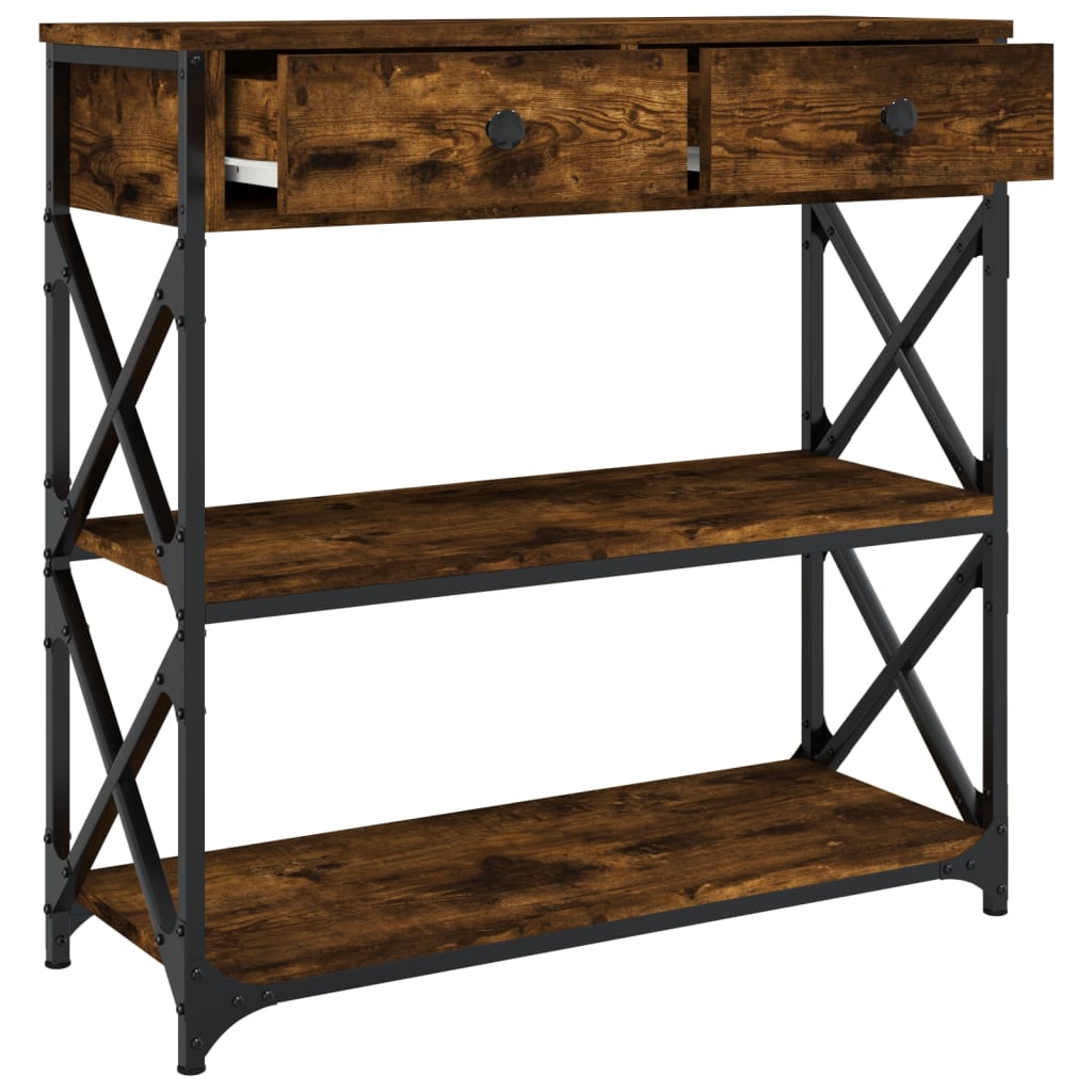 Konzolni stol boja hrasta 75 x 28 x 75 cm konstruirano drvo