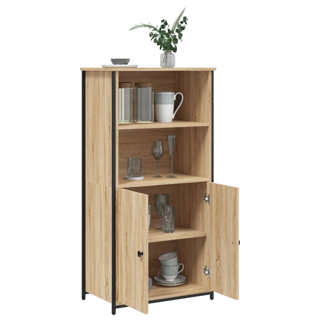 Visoka komoda boja hrasta 62 x 36 x 121,5 cm konstruirano drvo