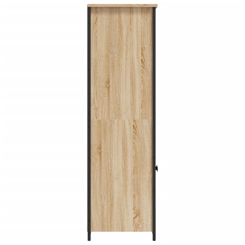 Visoka komoda boja hrasta 62 x 36 x 121,5 cm konstruirano drvo