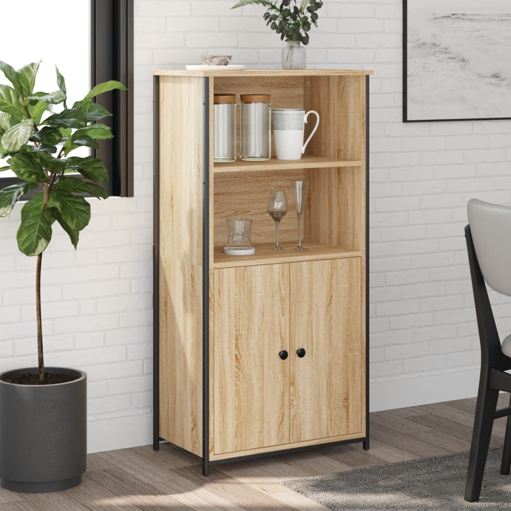 Visoka komoda boja hrasta 62 x 36 x 121,5 cm konstruirano drvo